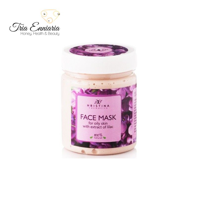 Mask for oily skin with lilac extract, 200 ml, hristina, , medium image number null