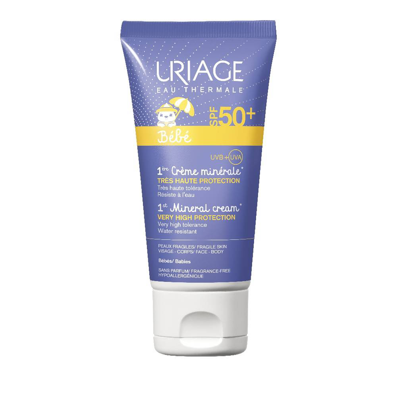 Uriage bebe 1st mineral cream SPF50+, for face and body 50ml, , medium image number null