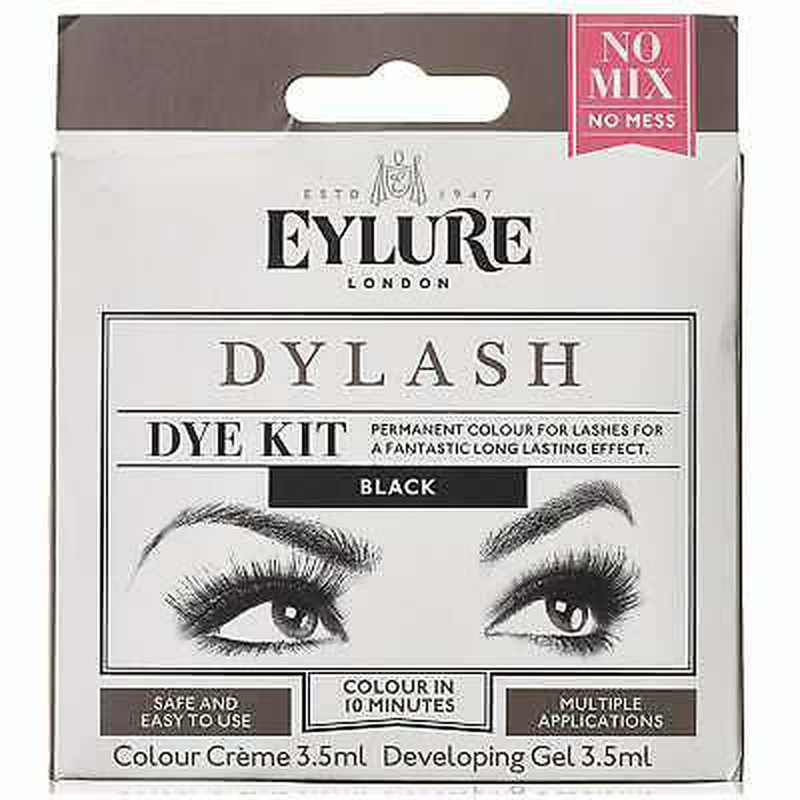 Eylure lash tint dye kit, permanent tint for lashes black, , medium image number null