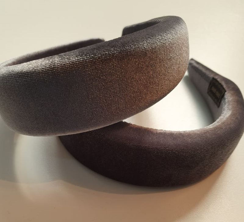 Hairband velvet grey, , medium image number null