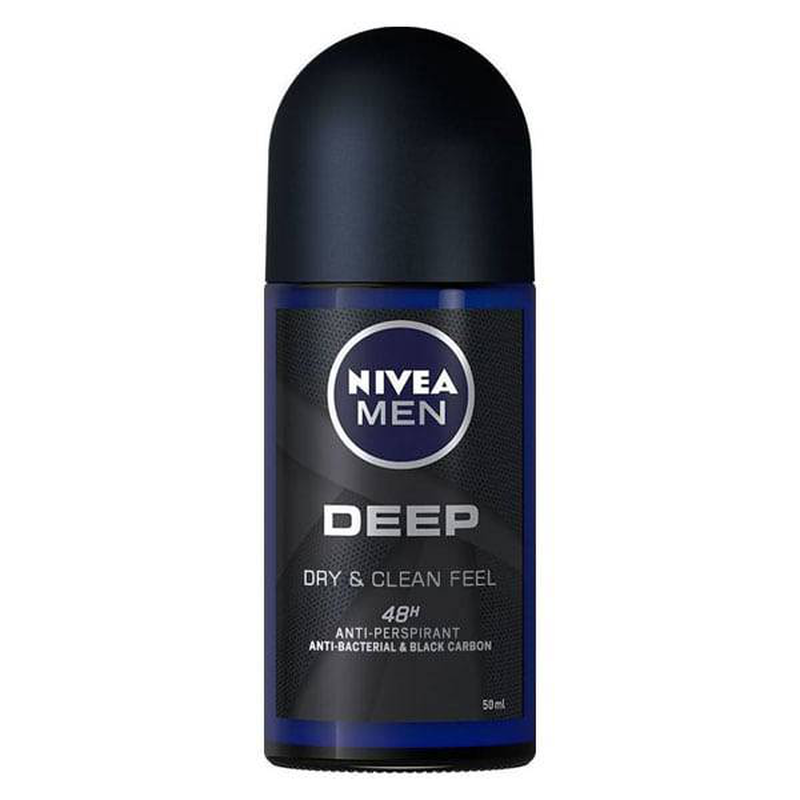 Nivea men deep black carbon roll on deodorant 50ml, , medium image number null