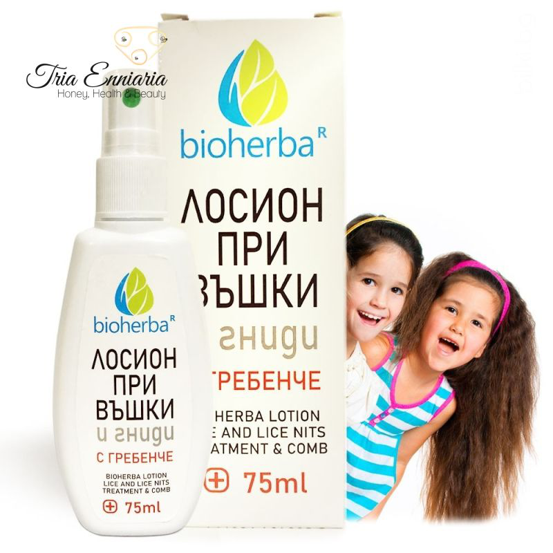 Lotion lice and lice nits treatment & comb, 75 ml, bioherba, , medium image number null