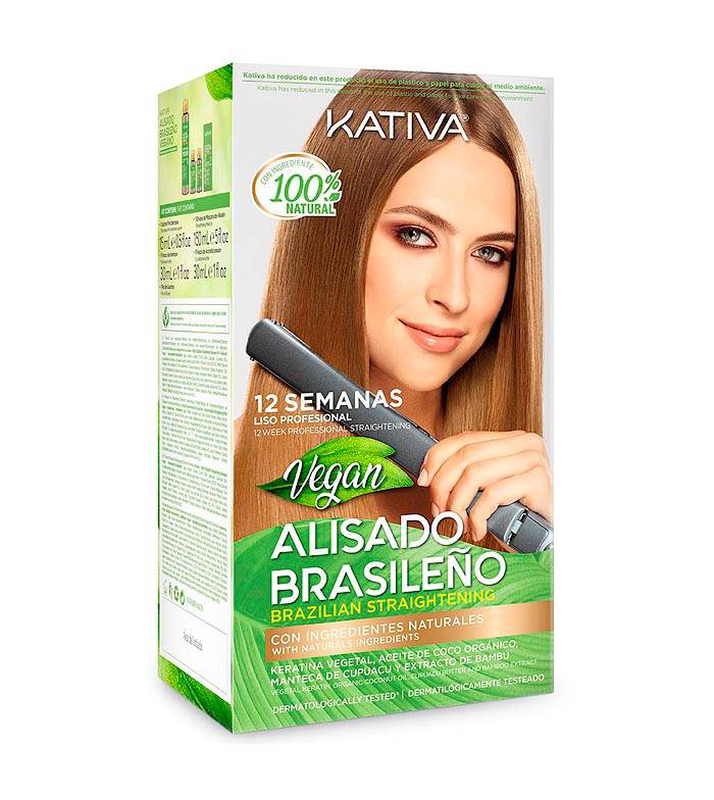 Kativa keratin vegan brazilian straightening kit, , medium image number null