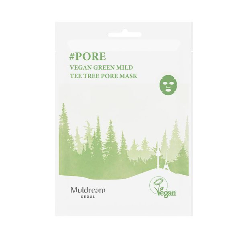 Muldream vegan green mild tea tree pore mask image number null