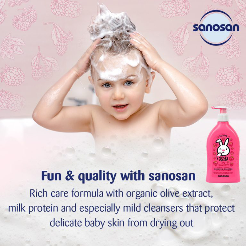 Sanosan kids shower & shampoo raspberry, , medium image number null