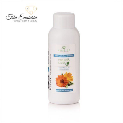 Face cleansing milk with marigold extract, 150ml, hristina