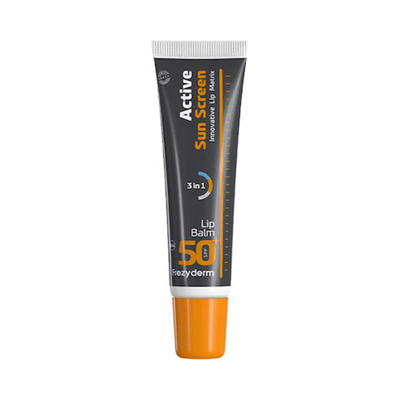 Frezyderm active sun screen 3in1 lip balm SPF50+ αντηλιακό για χείλη 15ml, , medium image number null