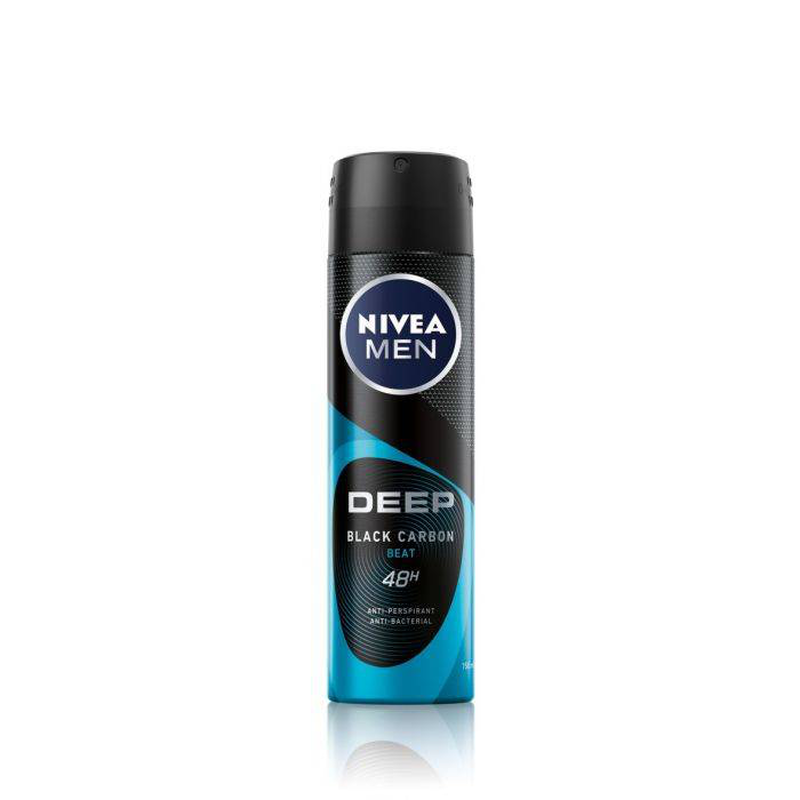 Nivea men deep black carbon beat 48h deodorant spray 150ml, , medium image number null