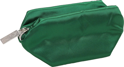 Green satin pouch