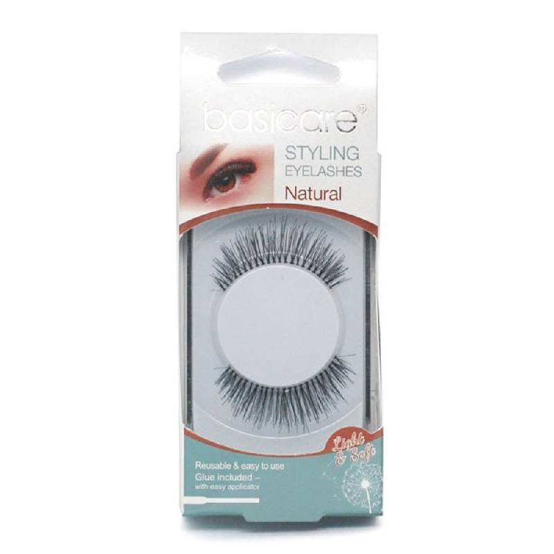 Basicare styling eyelashes natural, glue included 1918, , medium image number null