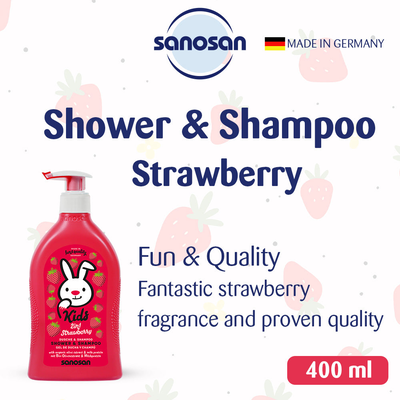 Sanosan kids shower & shampoo strawberry