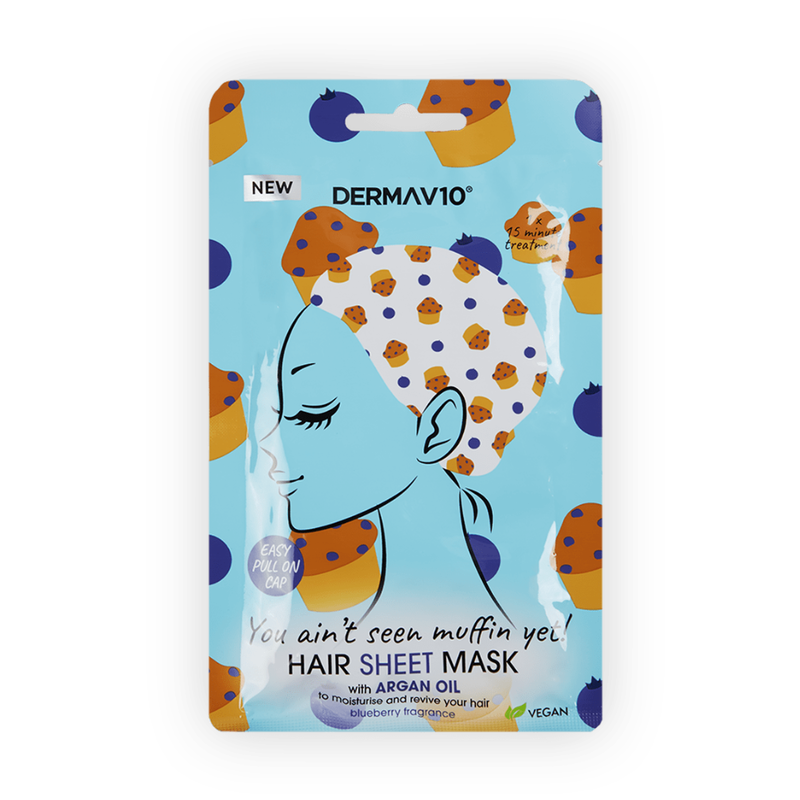 Derma v10 hair sheet mask with argan oil and blueberry fragrance, , medium image number null