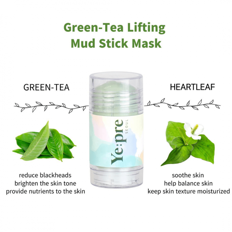 Yepre green-tea lifting mud stick mask, , medium image number null