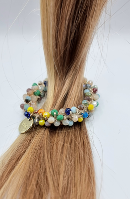 Hair scrunchies colour pearl
