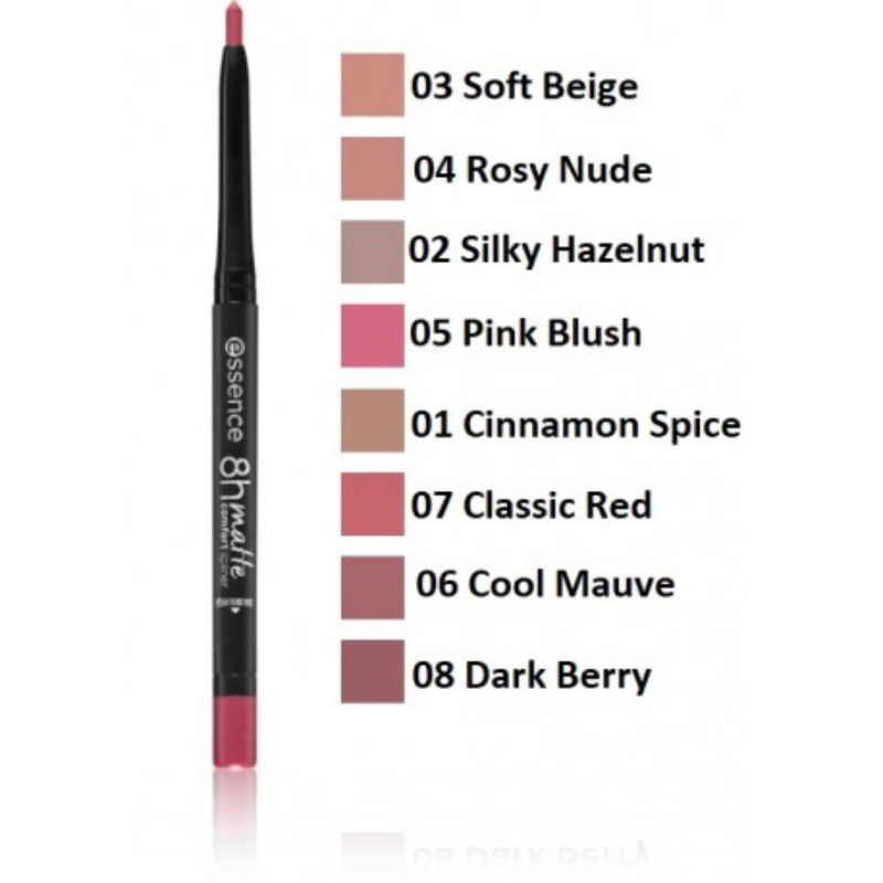 Essence - 8h matte comfort lipliner 07 - classic red, , medium image number null