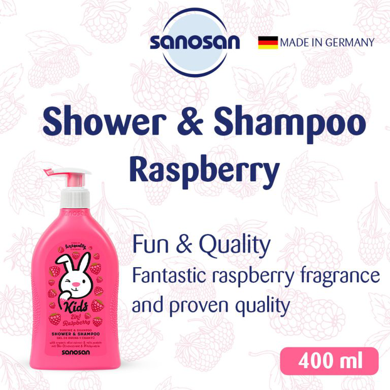 Sanosan kids shower & shampoo raspberry, , medium image number null