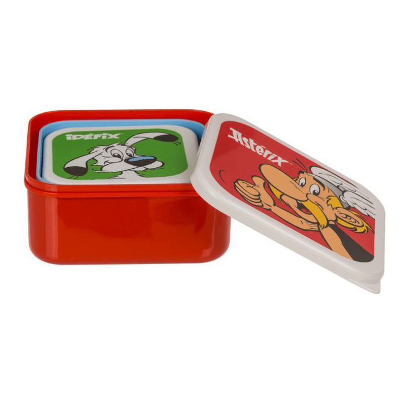 Lunch box set of 3, asterix, obelix & idefix,, , medium image number null