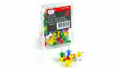 Sdi push pins coloured 100 pcs box