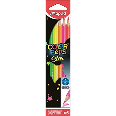 Maped fluo' color peps pencils 6pcs