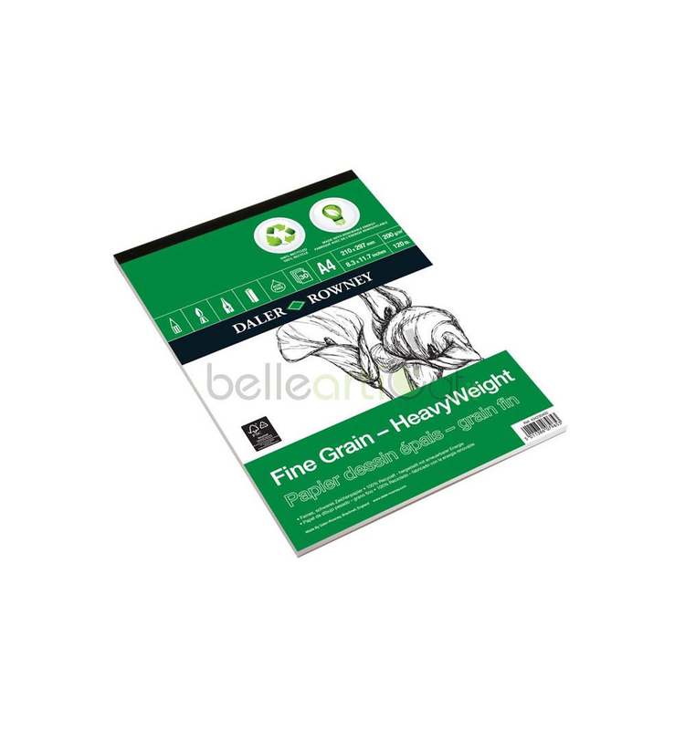 Daler-rowney eco fine grain heavyweight drawing pad 200gsm a4, , medium image number null