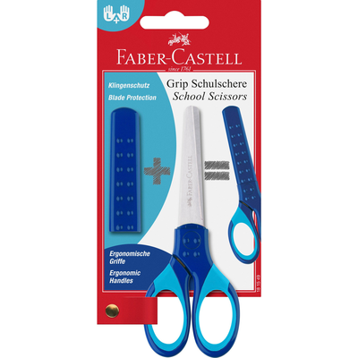 Faber castell school scissor grip blue blister