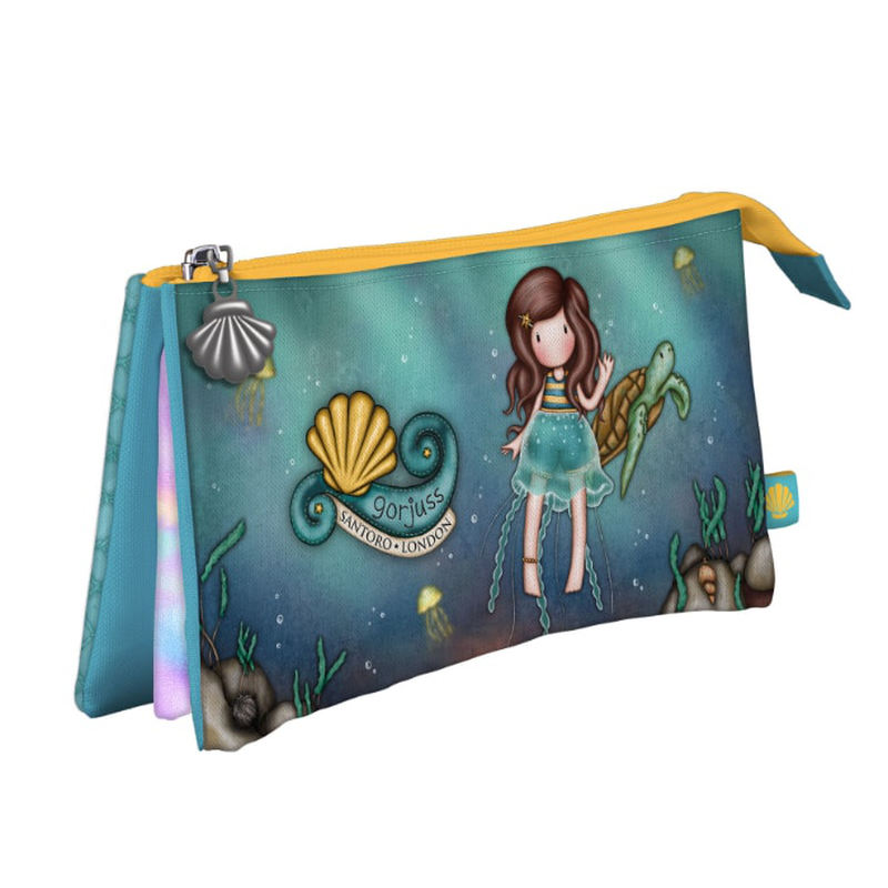 Gorjuss - triple pocket pencil case - deep secrets, , medium image number null