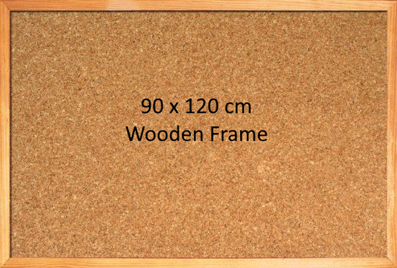 Cork board 90x120 w/wooden frame, , medium image number null