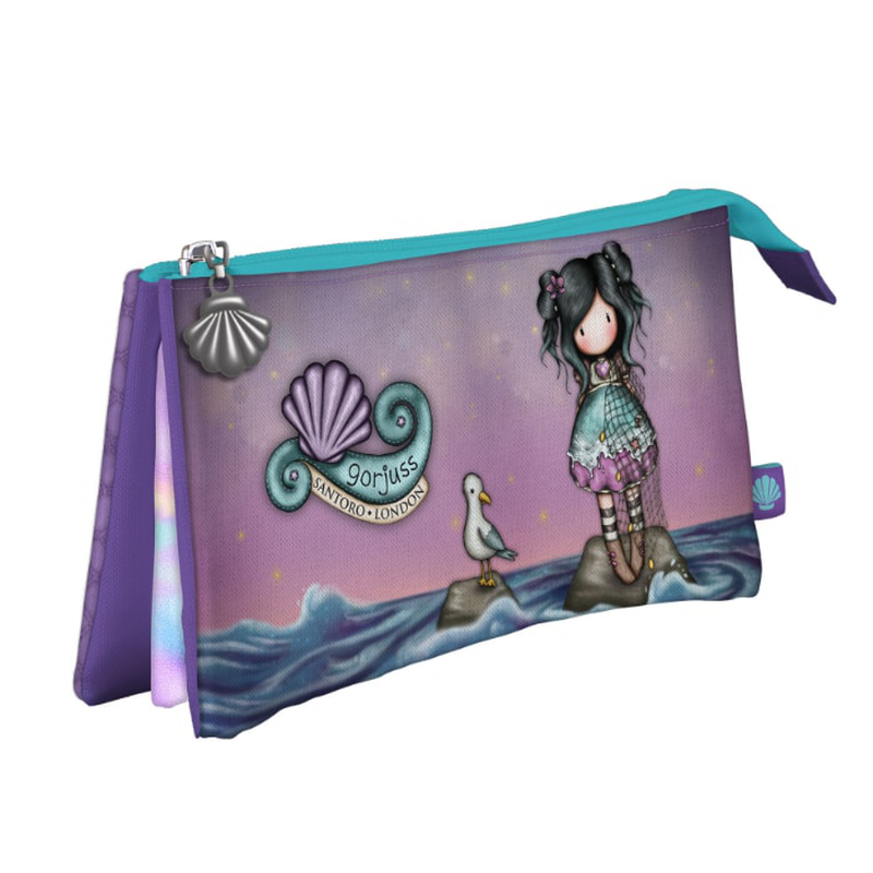 Gorjuss - triple pocket pencil case - lost at sea, , medium image number null