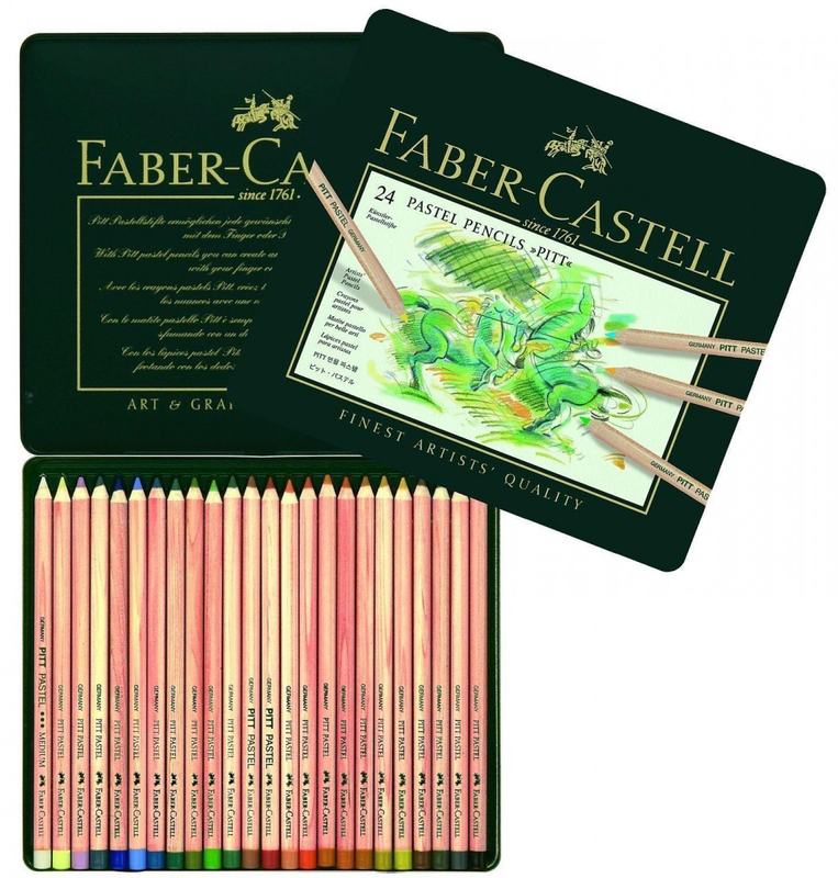 Faber castell pitt pastel pencils, tin of 24,, , medium image number null