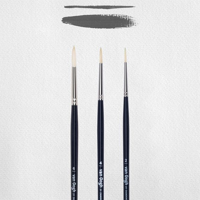 Van gogh oil & acrylic brush set | series 211 no. 2-4-6, , medium image number null