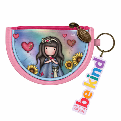 Gorjuss - keyring zip purse - be kind to yourself