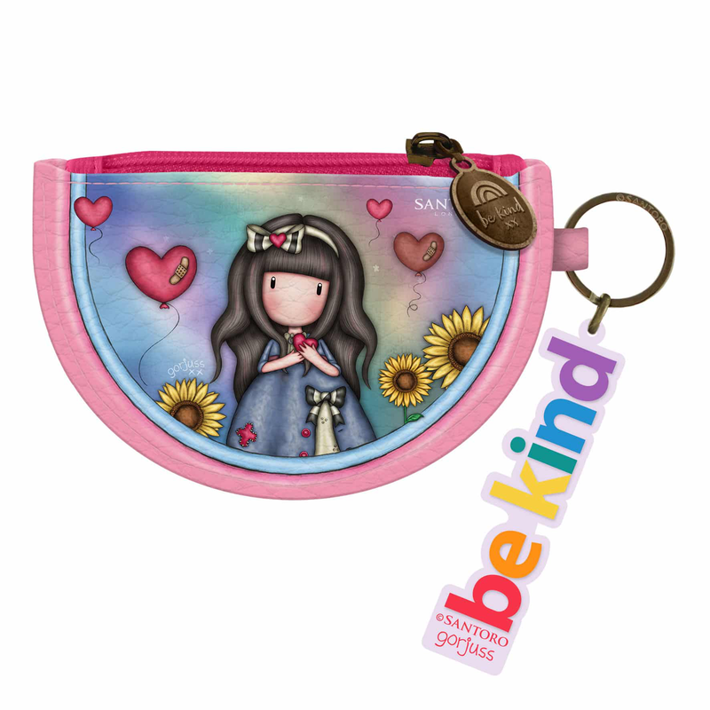 Gorjuss - keyring zip purse - be kind to yourself, , medium image number null