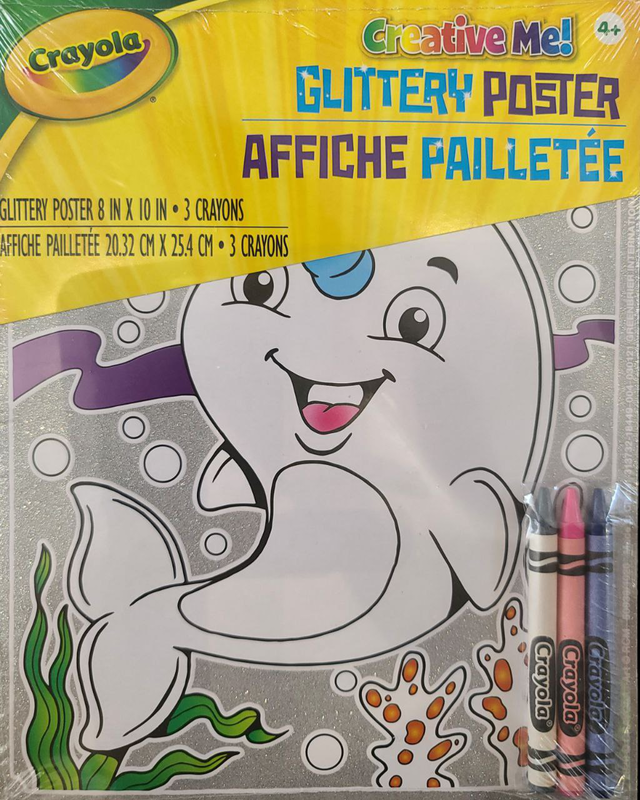 Crayola glittery poster dolphin, , medium image number null