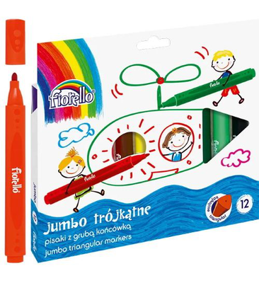 Triangular jumbo markers fiorello gr-f659 – 12 colors