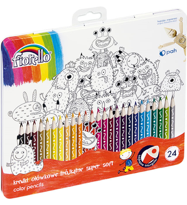 Color pencils super soft 24colors in a tinbox