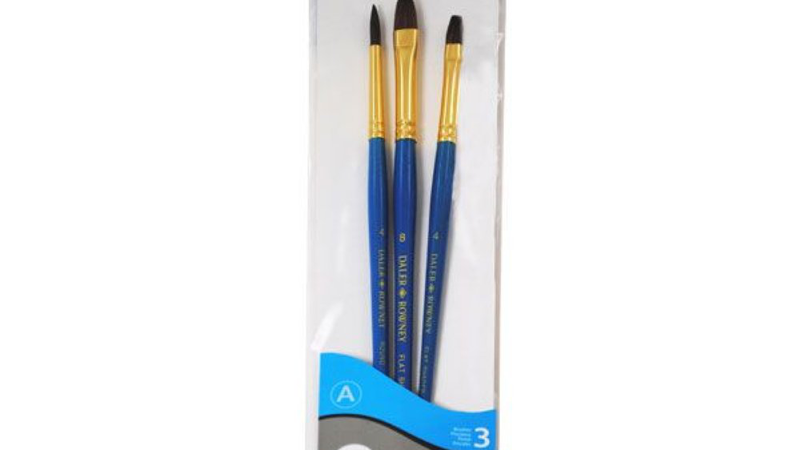 Daler-rowney simply 3pc. Camel hair mixed brushes set, , medium image number null