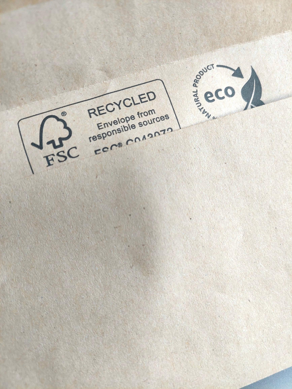 Eco envelopes  110x220 brown window   - 25 pieces, , medium image number null