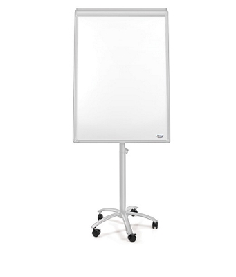 Magnetic whiteboard and flipchart stand with wheels