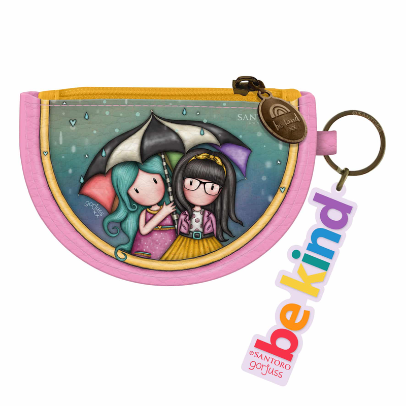 Gorjuss - keyring zip purse - be kind to each other, , medium image number null