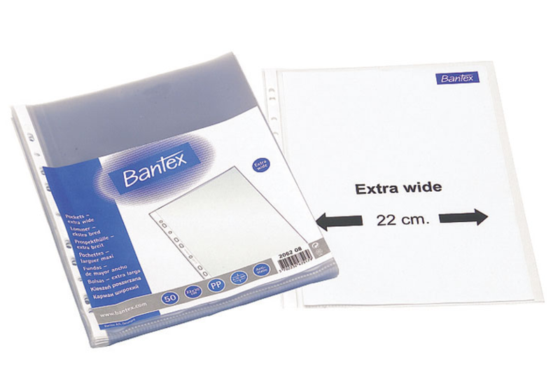 Bantex extra wide pocket 22*30cm 50 pcs, , medium image number null