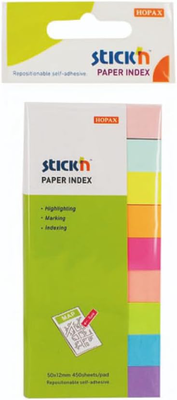 Stick n index 50x12mm,450sheets/9pads/pack