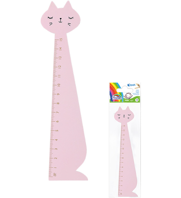 Ruler wooden pink cat