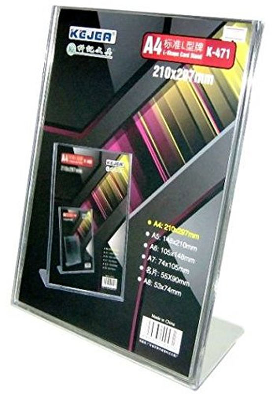 Acrylic display stand a4 l-shape, , medium image number null