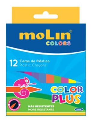 Plastic crayons ccp414-12 molin