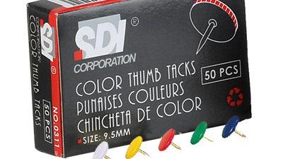 Sdi thumb tucks coloured 50 pcs box