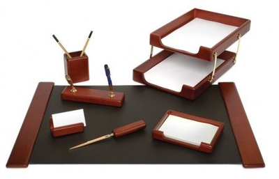 Wood desk set executive 7pcs