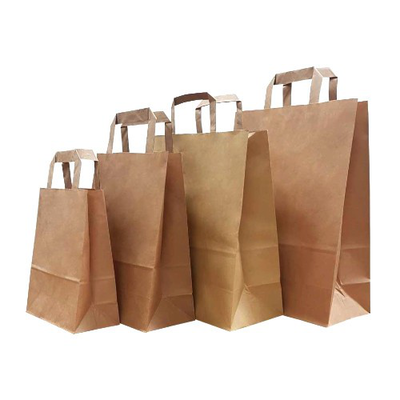 Gold Kraft Paper Bags white 26+12*35 70gr