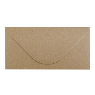 Eco envelopes  110x220 brown window   - 25 pieces