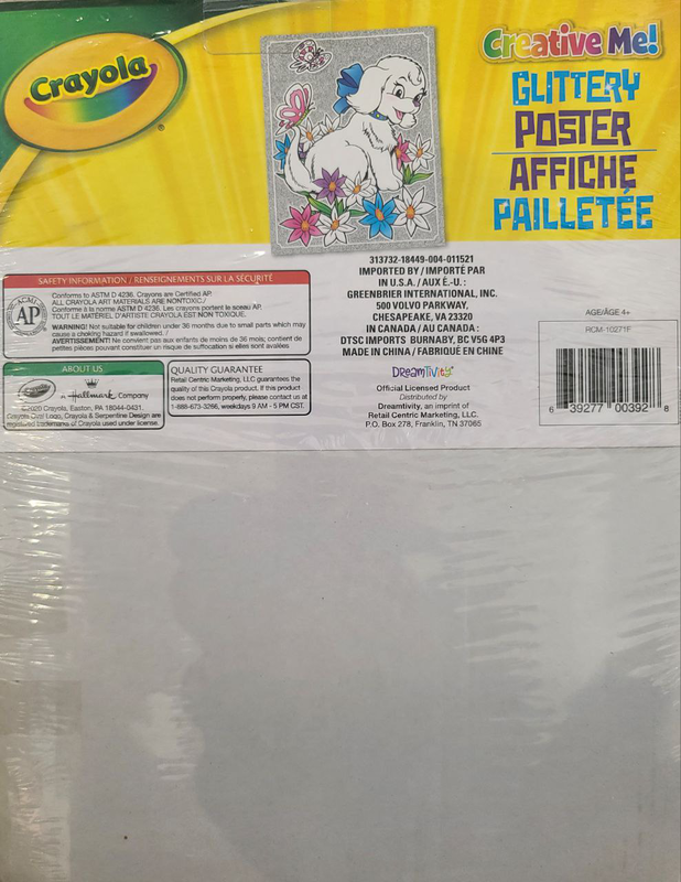 Crayola glittery poster dog, , medium image number null