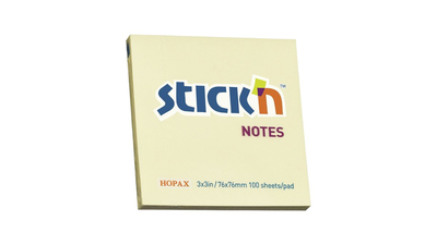 Stick notes 3*3 100 sheets pastel yellow